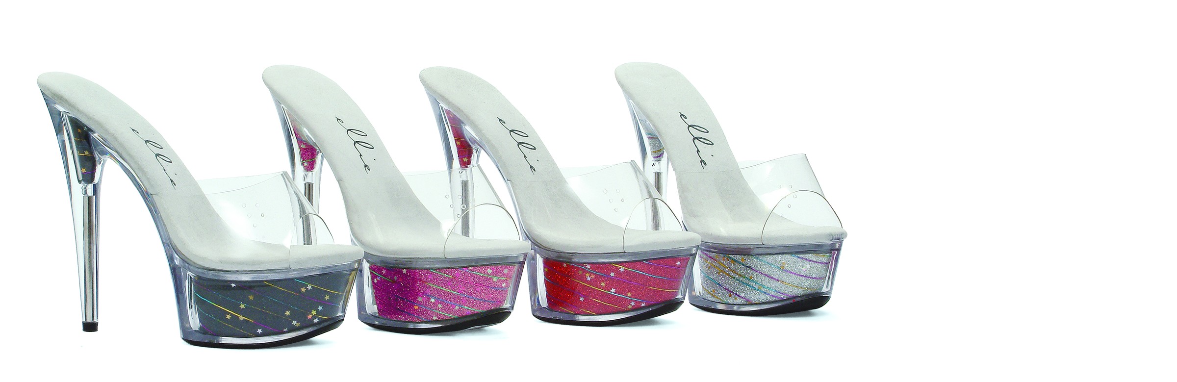 Estrella - 6 Inch Glitter Platform Stiletto